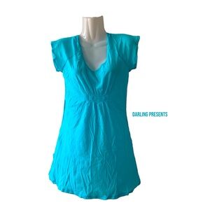 Da Nang Surplus Tee Shirt Women Color Bluebird Size XS